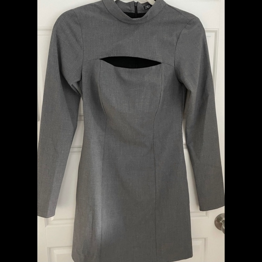 ZARA HOUNDSTOOTH DRESS - Picture 5 of 9